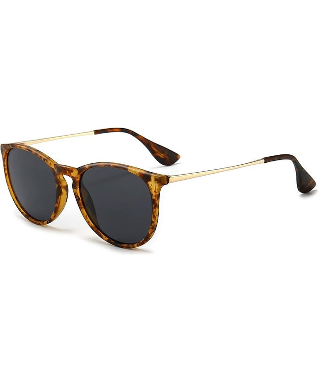 SUNGAIT Premium Vintage Round Sunglasses for Women Men Classic Retro Trendy Style