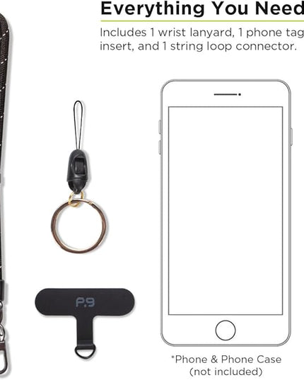 PureGear Universal Nylon Phone Wrist Lanyard Wrist Strap, Key Chain Ring, Phone Tether Tab, Wristlet for Apple iPhone