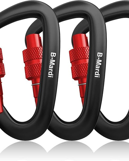 Carabiner Clips Heavy Duty 12kN (2697 lbs)-Lightweight Locking Carabiners for Camping, Hiking, Hammock, Dog Leash Harness, Outdoor and Gym etc, Keychains& Utility