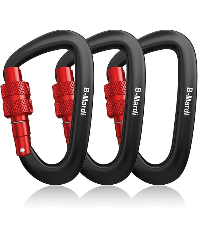 Carabiner Clips Heavy Duty 12kN (2697 lbs)-Lightweight Locking Carabiners for Camping, Hiking, Hammock, Dog Leash Harness, Outdoor and Gym etc, Keychains& Utility