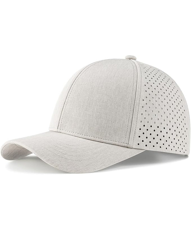 VOBOOM Men Snapback Trucker Hat, Baseball Cap for Breathable Side Laser Cut Holes