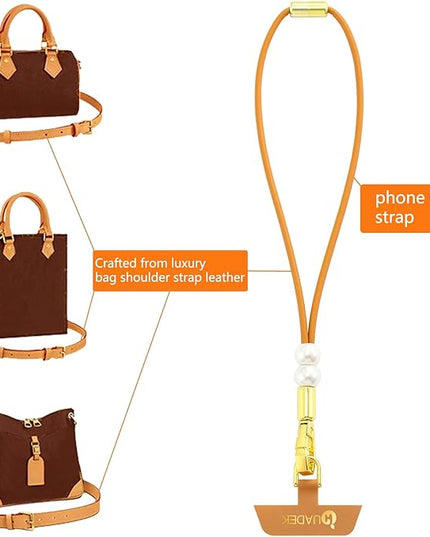 Leather Phone Wrist Strap,Universal Adjustable Key Lanyard,Stylish Wristlet Keychains for Women&Men