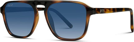 WearMe Pro Polarized Modern Aviator One-Bridge Square Mens Sunglasses