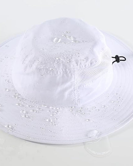 Home Prefer UPF50+ Mens Sun Hat Wide Brim Fishing Hat Womens UV Protection Cap Breathable Mesh Safari Gardening Bucket Hat