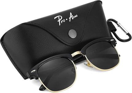 Pro Acme Semi-Rimless Polarized Sunglasses UV 400 Protection for Women Men
