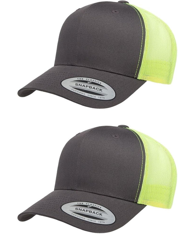 Yupoong Classic Premium Mesh 6 Panel Retro Trucker Cap | Mid Profile Snapback | OSFA | Bulk Pack Available