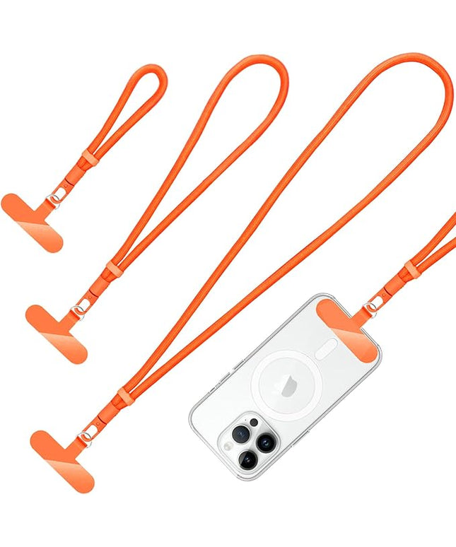 360° Rotatable Adjustable Phone Lanyard 3-Piece Set - Wrist/Neck/Crossbody Strap with Tether Tabs, Universal for Phones