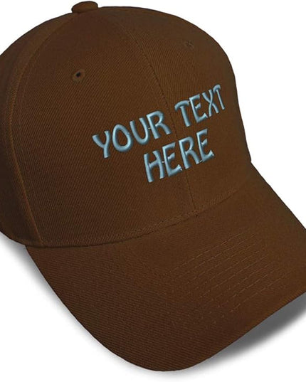 Baseball Cap Custom Personalized Text Dad Hats for Men & Women Strap Closure