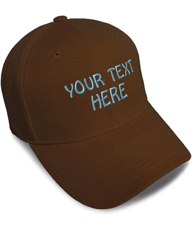 Baseball Cap Custom Personalized Text Dad Hats for Men & Women Strap Closure