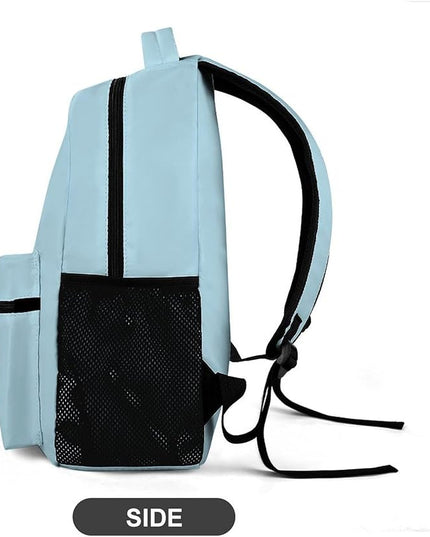 Fashion Light Blue Backpack Lightweight Large Capacity Laptop Daybag for Travel Work