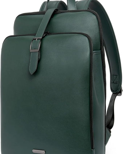 CLUCI Leather Backpack for Women, 15.6 inch Laptop Bag, Large Genuine Work Backpack Travel Back