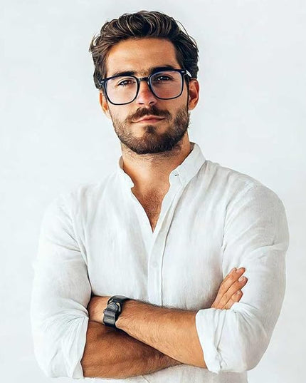 Siming Blue Light Blocking Glasses for Women and Men, Square Frame, TR90 Thermoplastic, Matte Black, Non-Polarized, Universal Fit