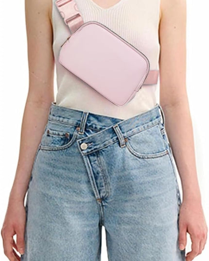 Belt Bag for Women, Cross Body Fanny Pack Fashion Waist Packs Everywhere Belt Bag with Adjustable Strap Gifts for Teen Girls Women Men (Pink)