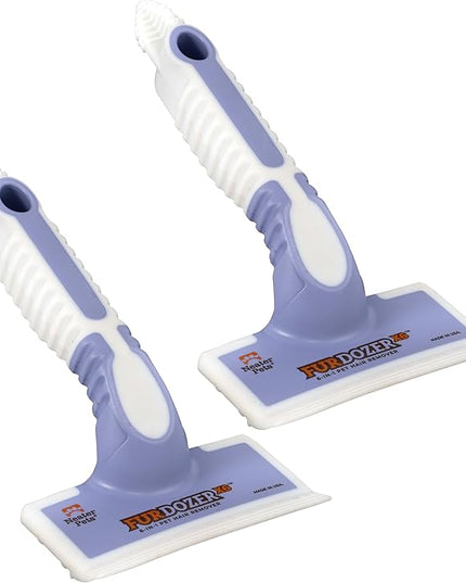 FurDozer Pet Hair Remover & Auto Detailing Tools - Cat & Dog Hair Remover for Carpets, Car Interiors, Couches, Bedding, & Pet Furniture (Purple, (2 Pack) - X6)