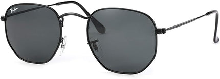 Pro Acme Small Square Sunglasses for Women Men 100% Real Glass Lens Hexagonal Frame