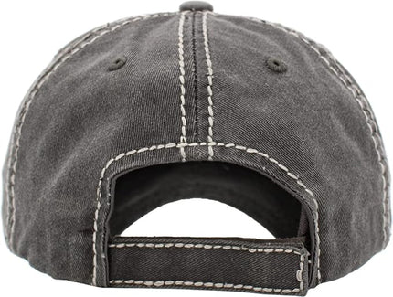 KBETHOS Vintage Washed Distressed Cotton Dad Hat Baseball Cap Adjustable Polo Trucker Unisex Style Headwear