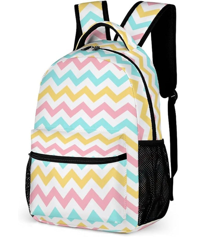 Fashion Color Polyline Backpack Lightweight Large Capacity Laptop Daybag for Travel Work