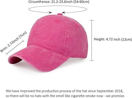HH HOFNEN Men Women Washed Distressed Twill Cotton Baseball Cap Vintage Adjustable Dad Hat