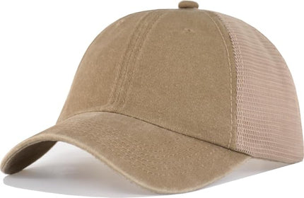 CYGTE Distressed Soft Trucker Hat | XL/XXL Available | Unstructured Vinatge Washed Snapback Baseball Cap for Men Women
