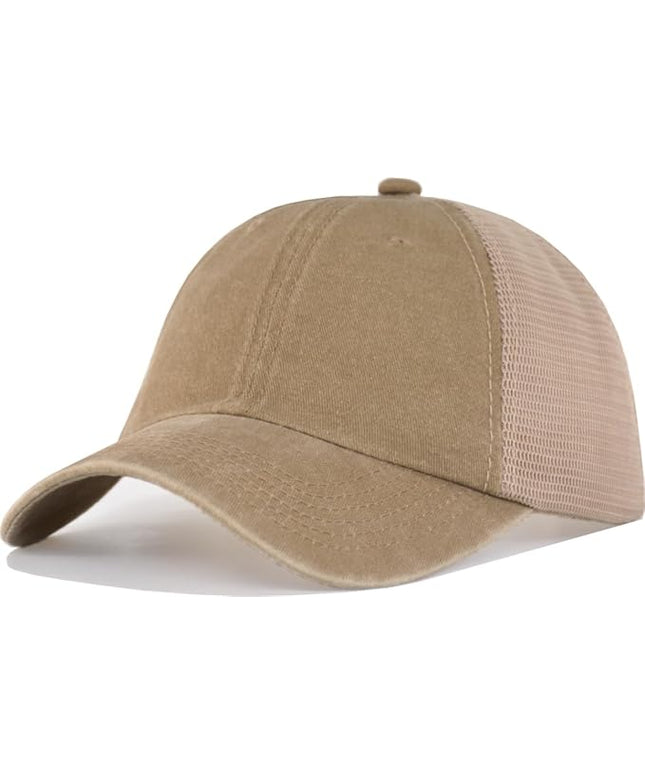 CYGTE Distressed Soft Trucker Hat | XL/XXL Available | Unstructured Vinatge Washed Snapback Baseball Cap for Men Women