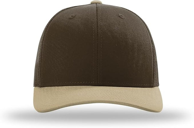 Richardson 112 Trucker Hat - Premium Adjustable Snapback Hat - Structured Six Panel Richardson Blank Caps