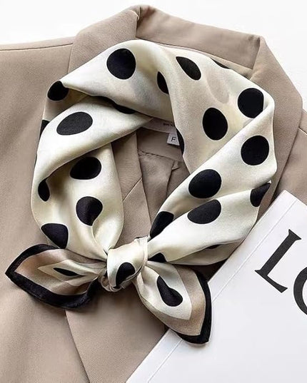 ANDANTINO 100% Pure Mulberry Silk Small Square Scarves -21'' x 21''- Digital Printed Neckerchief –Women Men Lightweight Scarf