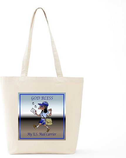 CafePress Mail Carrier Tote Bag Reusable Natural Beige Canvas Shopping Bag