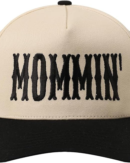 MIRMARU Two-Tone Vintage Canvas Trucker Hats for Men & Women, Adjustable Size Baseball Caps with Trendy Embroidered Design
