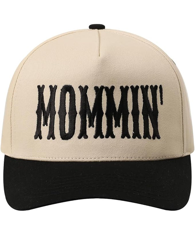 MIRMARU Two-Tone Vintage Canvas Trucker Hats for Men & Women, Adjustable Size Baseball Caps with Trendy Embroidered Design