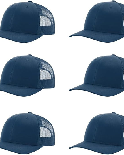 Richardson 112 Classic Six-Panel Adjustable Snapback Trucker Cap | Bulk Packs Available