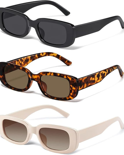 JASPIN Rectangle Sunglasses for Women Men Trendy Y2k Retro 90s Sun Glasses UV Protection Cool Square Frame