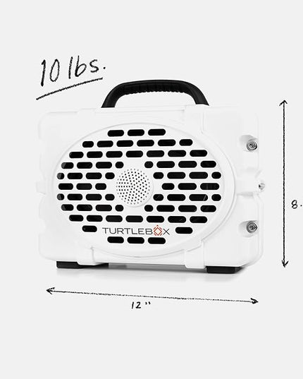 Turtlebox Original Gen 3: Portable Outdoor Bluetooth Speaker – Ultra-Loud (120dB), Waterproof (IP67), Rugged, Impact-Resistant, 3-Day Battery | Party Mode: Unlimited Pairing Stereo, White/Blaze Orange