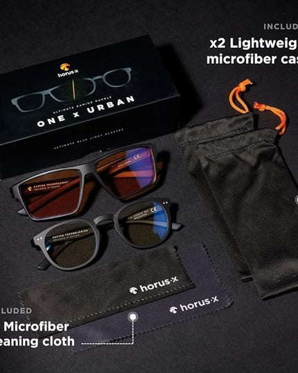 Horus X • Blue Light Glasses Men Women | Blue Light Blocking Glasses for Screen Anti-Fatigue Eye Migraine | Gaming Glasses V3