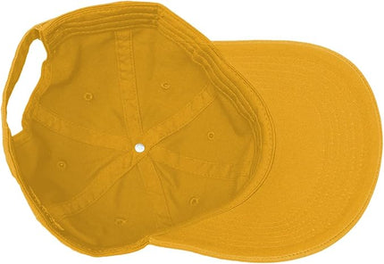 Glory Max 100% Cotton Baseball Cap Classic Plain Low Profile Golf Dad Hat Buckle Adjustable