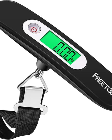 FREETOO Luggage Scale Portable Digital Hanging Scale for Travel, Suitcase Weight Scale with Superior Piano Lacquer 110 Lb/ 50Kg Capacity, Battery Included