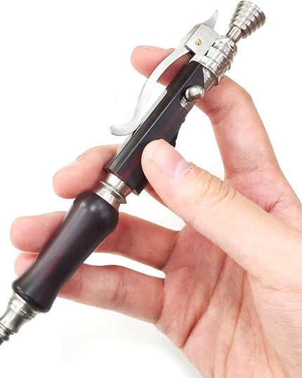 Dr. Metalleung Heavy Duty Stainless Steel Bolt Action Pen - Tactical EDC Retractable Ballpoint Pen with CNC Precision, Pocket Clip, Refillable (Black G2 Ink) - Perfect for Gifts & Smooth Writing