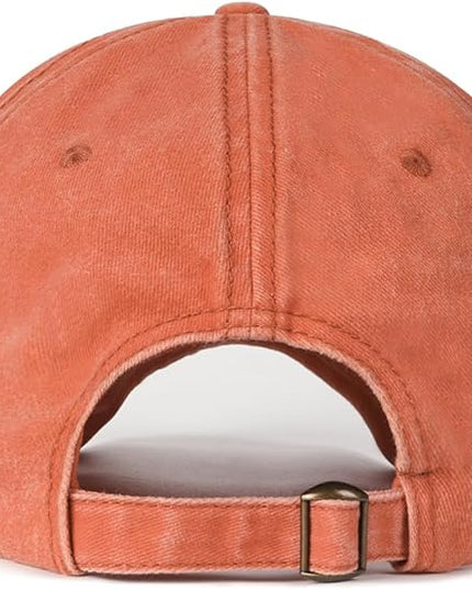 XXL Oversize Washed Denim Baseball Cap,Low Profile Jean Sports Cap for Big Heads 23.5"-25.5",Large Pigment Dyed Dad Hat