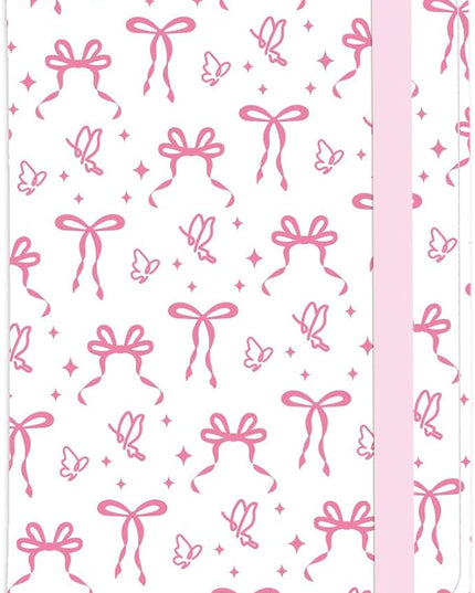 Pink Bow Ties Leather Passport Holder Cover Butteryfly Travel Wallet Passport Case with Credit Card Slots for Women Men Travelling Essentials for Flying