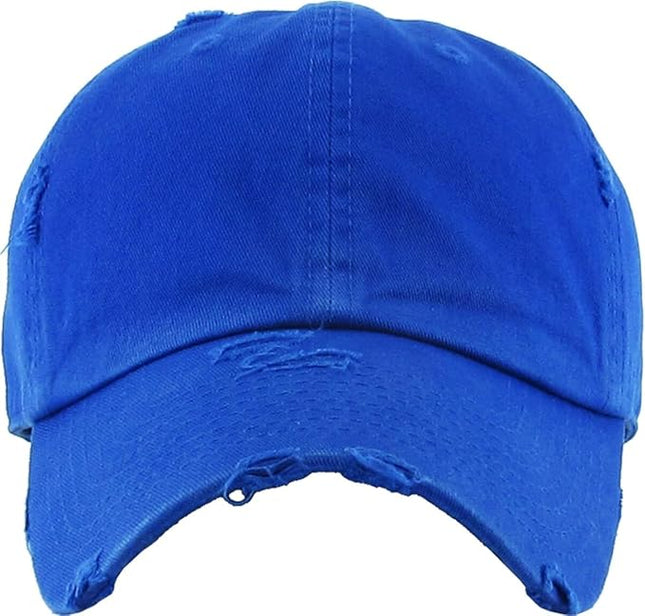 KBETHOS Vintage Washed Distressed Cotton Dad Hat Baseball Cap Adjustable Polo Trucker Unisex Style Headwear
