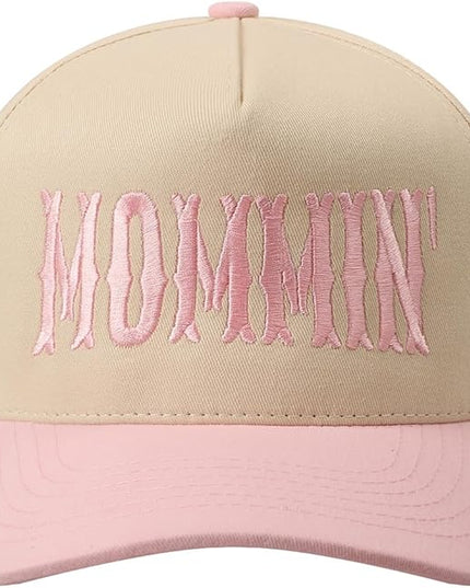 MIRMARU Two-Tone Vintage Canvas Trucker Hats for Men & Women, Adjustable Size Baseball Caps with Trendy Embroidered Design
