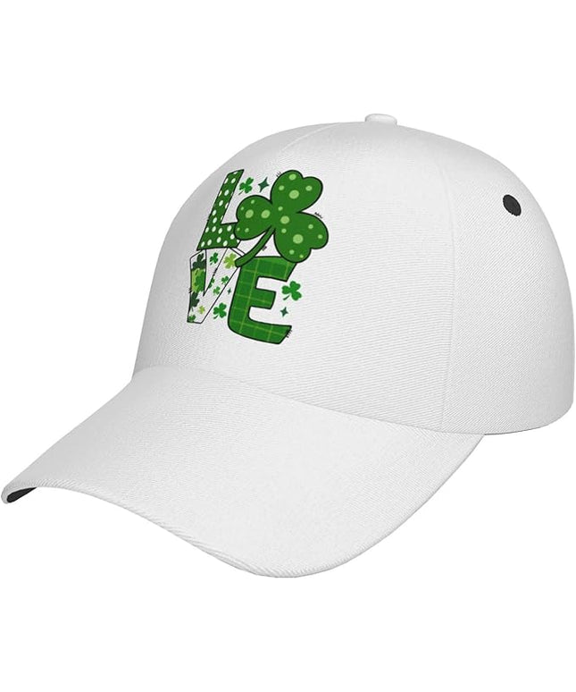 St. Patrick's Day Lucky Shamrock Hat Adjustable Irish Green Clover Baseball Cap Trucker Hat for Men Women