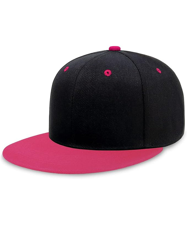 CHOK.LIDS Flat Bill Visor Classic Snapback Hat Blank Adjustable Brim High Top End Trendy Color Style Plain Tone Baseball Cap