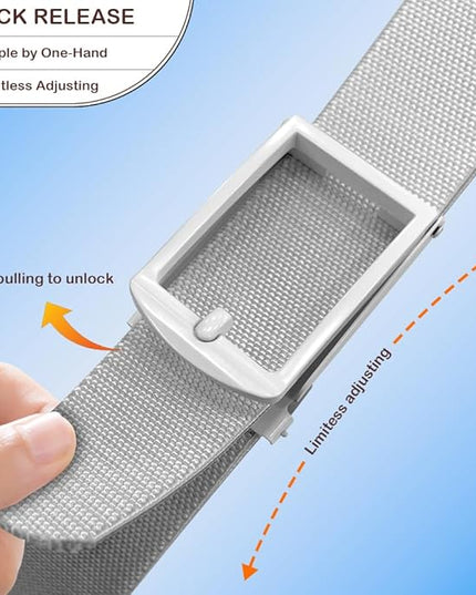 DOOPAI Stretch Canvas Belt for Men, Adjustable Elastic Holeless Web Belt for Casual, Golf, and Work, with Bottle Opener