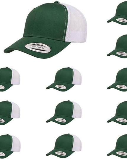 Yupoong Classic Premium Mesh 6 Panel Retro Trucker Cap | Mid Profile Snapback | OSFA | Bulk Pack Available