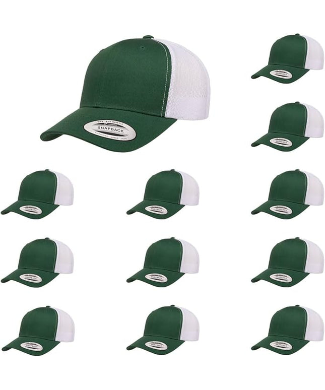 Yupoong Classic Premium Mesh 6 Panel Retro Trucker Cap | Mid Profile Snapback | OSFA | Bulk Pack Available