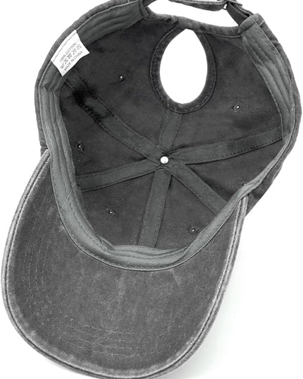YeeHeen Ponytail Baseball Cap for Women High Messy Bun Caps Washed Cotton Hats