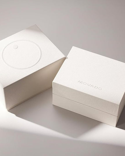 Movado Face Men's Watch - Swiss Quartz Chronograph Movement, Leather Strap - 3 ATM Water Resistance - Luxury Fashion Timepiece for Him - 43mm