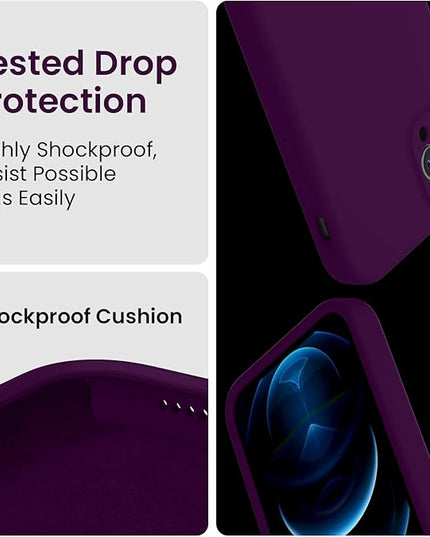 FireNova Designed for iPhone 13 Pro Case, Silicone Upgraded [Camera Protection] Phone Case with [2 Screen Protectors], Soft Anti-Scratch Microfiber Lining Inside, 6.1 inch, Wine Red