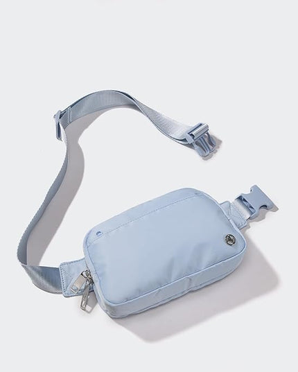Pander Everywhere Belt Bag for Women, 5 Zipper Pockets Nylon Crossbody Fanny Pack Purse (Windmill Blue).