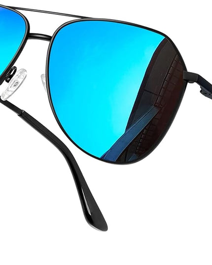 Joopin Polarized Metal Aviation Sunglasses Men, Classic Military Sun Glasses Women, Rectangle Shades UV400 Protection Costume